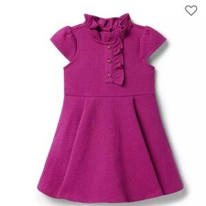 Janie and Jack Berry Quilted Ruffle Dress Size 4